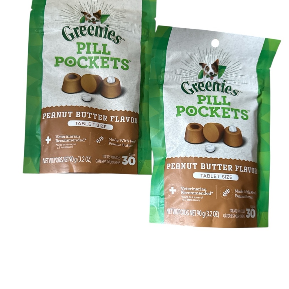 Greenies Pill Pockets Peanut Butter Flavor Bundle of 2